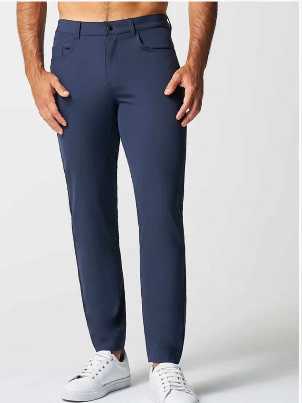 State & Liberty Athletic Fit Stretch Tech Chino Navy Size 32x30